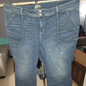 Torrid Boot Cut Mid-Rise Flare Blue Jeans Size 28R